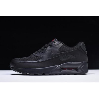 Nike Erkek Air Max 90 Essential Siyah / Metal Gümüş / Kırmızı Koşu Ayakkabısı Türkiye - W6NO1Y9M